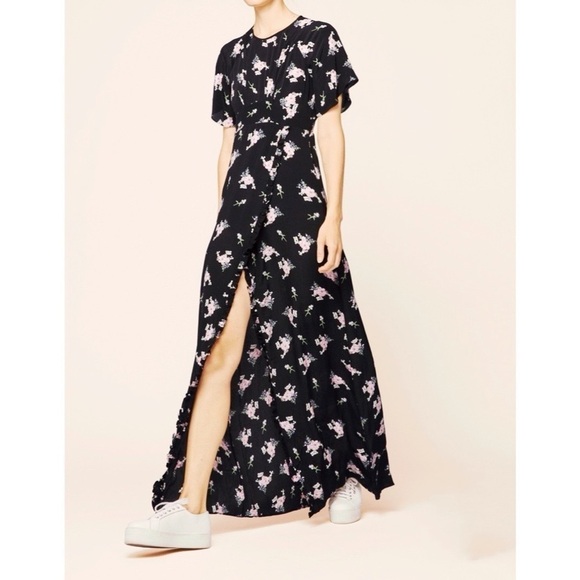 NWT ByTimo Maxi Wrap Dress size XS, floral, cottage core, retro - Picture 2 of 13